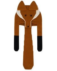 Love Moschino - Fox-Motif Wool Beanie Hat - Lyst