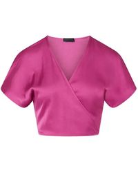 Liu Jo - Satin Wrap Top - Lyst