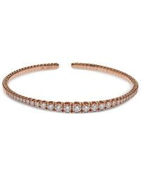 Jewels Aficionado - 18Kt Rose Diamond Cuff Bracelet - Lyst