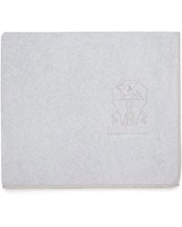 Brunello Cucinelli - Badetuch Mit Logo-Stickerei - Lyst
