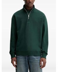 HUGO - Zip-up mock-neck sweatshirt - Lyst