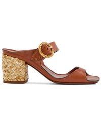 Zimmermann - Solena Buckle-Fastening Woven-Heel Sandals - Lyst