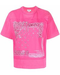 KENZO - T-Shirt mit Bandana-Print - Lyst