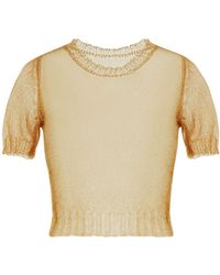 Maison Margiela - Sheer Knitted Top - Lyst