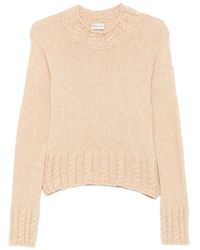 Moncler - Logo-Patch Cable-Knit Sweater - Lyst