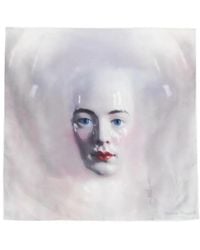 Maison Margiela - Écharpe Four Stitches À Imprimé Portrait - Lyst