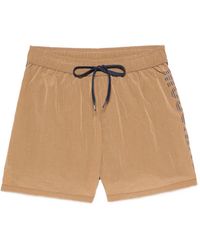 Moschino - Short De Bain À Lien De Resserrage Et Logo Imprimé - Lyst