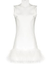 16Arlington - Umiko Feather-Trimmed Mini Dress - Lyst