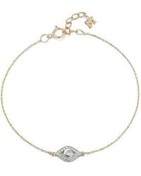 Mateo - 14Kt Goldarmband Mit Diamant - Lyst