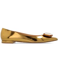 Gianvito Rossi - 10 Mm Ballerina's Verfraaid Met Edelstenen - Lyst