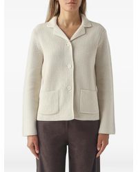Gran Sasso - Ribbed-Knit Patch-Pocket Cardigan - Lyst