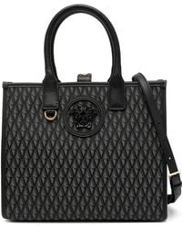 Versace - V Allover La Medusa Small Tote Bag - Lyst