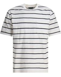 Beams Plus - Gestreept T-Shirt Met Zak - Lyst