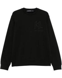 KARL LAGERFELD - Logo-Embroidered Sweatshirt - Lyst