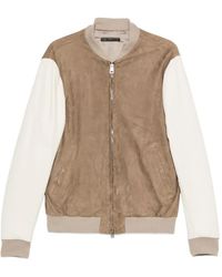 Low Brand - Panelled Bomber Jacket - Lyst