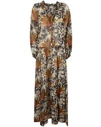 Anjuna - Floral-Print Beaded-Tie Dress - Lyst