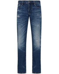 Emporio Armani - Vaqueros J06 slim con efecto envejecido - Lyst