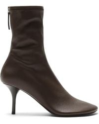 Acne Studios - Round-Toe Leather Ankle Boots - Lyst