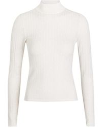 Alice + Olivia - Chevron-Design Long-Sleeve Top - Lyst