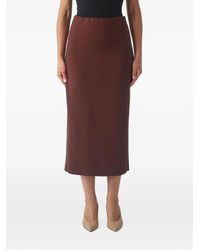 MEIMEIJ - Elasticated-Waistband Midi Skirt - Lyst