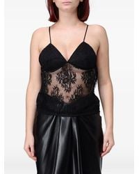 Hanita - Lace-Panelled Spaghetti-Strap Top - Lyst