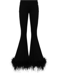 GIUSEPPE DI MORABITO - Feather-trim Flared Jersey Trousers - Lyst