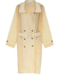 Isolda - Oásis Jas Met Ceintuur En Dubbele Rij Knopen - Lyst