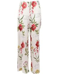 Shirtaporter - Floral-Print Palazzo Trousers - Lyst