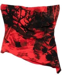 McQueen - Haut Bustier À Fleurs - Lyst