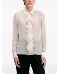 Sisley - Ruffled Collared Blouse - Lyst