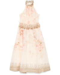 Zimmermann - Illuminate Halter Midi Dress - Lyst