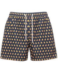 MC2 Saint Barth - Lighting Micro Duck-Print Drawstring Swim Shorts - Lyst