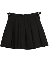 DUNST - Mini-Rok Met Plooien En Gesp - Lyst