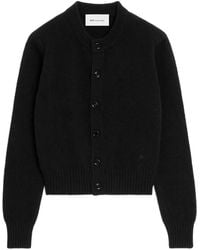 Ami Paris - Crew-Neck Cashmere Cardigan With Ami De Coeur - Lyst