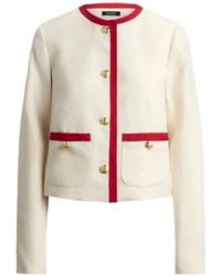 Ralph Lauren - Contrast-Trim Collarless Blazer - Lyst