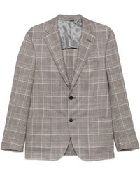 Corneliani - Check-Pattern Single-Breasted Jacket - Lyst