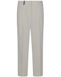 Peserico - Pleated Cuffed-Hem Trousers - Lyst