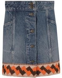 Valentino Garavani - Jacquard-Trim Mini Skirt - Lyst