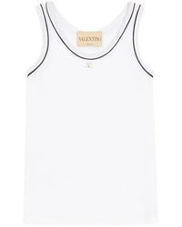 Valentino Garavani - Cotton Jersey Top - Lyst