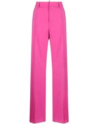 DSquared² - High-waisted Wide-leg Trousers - Lyst