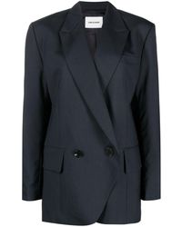 Low Classic - Double-breasted Wool Blazer - Lyst