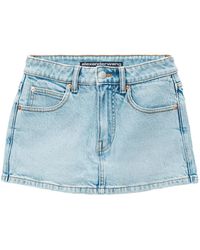 Alexander Wang - Gonna A Pantaloni Denim Con Vita Media - Lyst