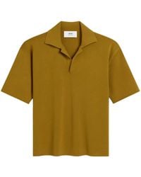 Ami Paris - Fine-Knit Polo Shirt - Lyst
