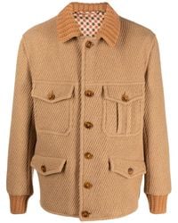 Etro - Camel Brown Wool Blend Jacket - Lyst