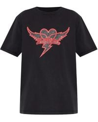 Zadig & Voltaire - Edwin Heart Graphic T-Shirt - Lyst