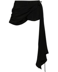 Mugler - Scarf-detail Mini Shorts - Lyst
