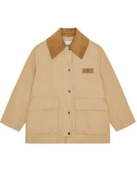 Ganni - Twill Midi Jacket - Lyst
