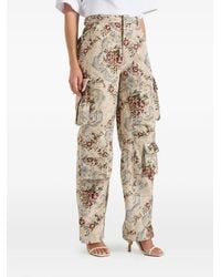Manière De Voir - Emilie Satin High Waisted Cargo Pants - Lyst