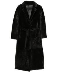 Yves Salomon - Belted Shearling Coat - Lyst