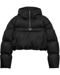 Prada - Veste Re-Nylon À Coupe Crop - Lyst